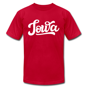 Iowa T-Shirt - Hand Lettered Unisex Iowa T Shirt - red