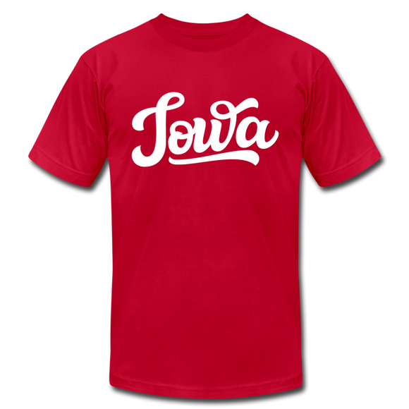 Iowa T-Shirt - Hand Lettered Unisex Iowa T Shirt - red