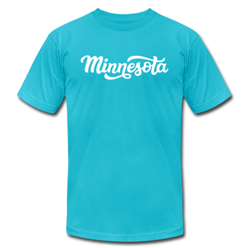 Minnesota T-Shirt - Hand Lettered Unisex Minnesota T Shirt - turquoise