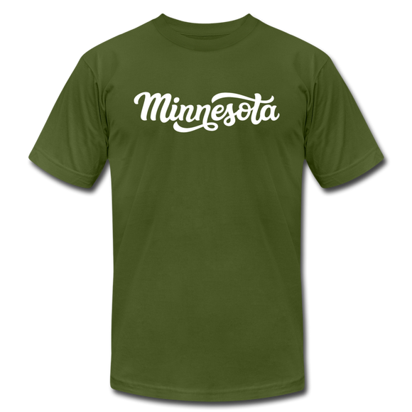 Minnesota T-Shirt - Hand Lettered Unisex Minnesota T Shirt - olive