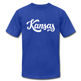 Kansas T-Shirt - Hand Lettered Unisex Kansas T Shirt - royal blue