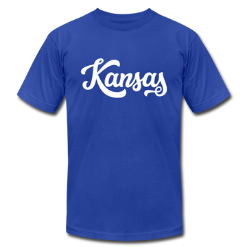 Kansas T-Shirt - Hand Lettered Unisex Kansas T Shirt - royal blue