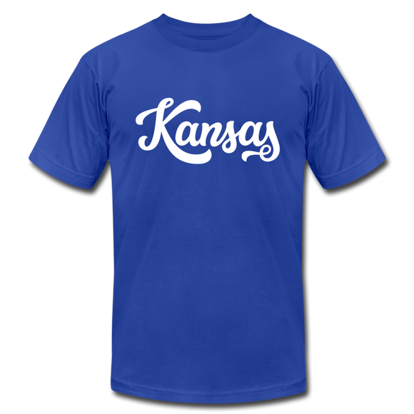 Kansas T-Shirt - Hand Lettered Unisex Kansas T Shirt - royal blue