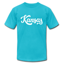 Kansas T-Shirt - Hand Lettered Unisex Kansas T Shirt - turquoise