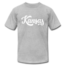 Kansas T-Shirt - Hand Lettered Unisex Kansas T Shirt - heather gray