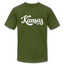 Kansas T-Shirt - Hand Lettered Unisex Kansas T Shirt - olive