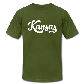 Kansas T-Shirt - Hand Lettered Unisex Kansas T Shirt - olive