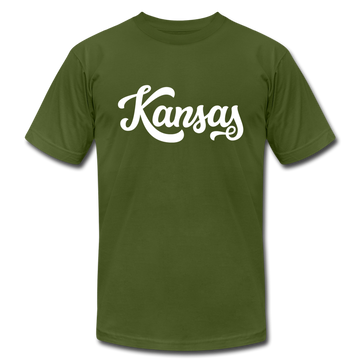 Kansas T-Shirt - Hand Lettered Unisex Kansas T Shirt - olive