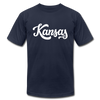 Kansas T-Shirt - Hand Lettered Unisex Kansas T Shirt - navy