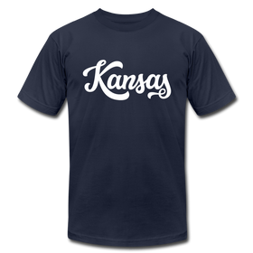 Kansas T-Shirt - Hand Lettered Unisex Kansas T Shirt - navy