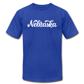 Nebraska T-Shirt - Hand Lettered Unisex Nebraska T Shirt - royal blue