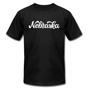 Nebraska T-Shirt - Hand Lettered Unisex Nebraska T Shirt - black