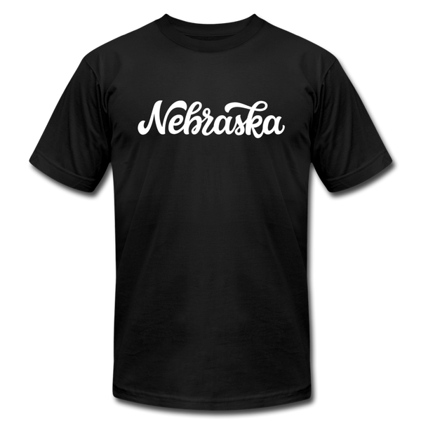 Nebraska T-Shirt - Hand Lettered Unisex Nebraska T Shirt - black