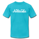 Nebraska T-Shirt - Hand Lettered Unisex Nebraska T Shirt - turquoise