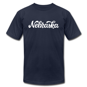 Nebraska T-Shirt - Hand Lettered Unisex Nebraska T Shirt - navy