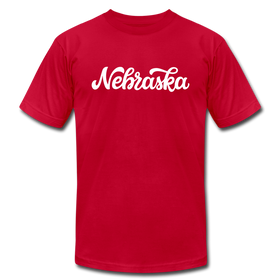 Nebraska T-Shirt - Hand Lettered Unisex Nebraska T Shirt - red