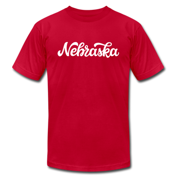 Nebraska T-Shirt - Hand Lettered Unisex Nebraska T Shirt - red