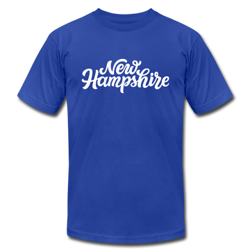 New Hampshire T-Shirt - Hand Lettered Unisex New Hampshire T Shirt - royal blue
