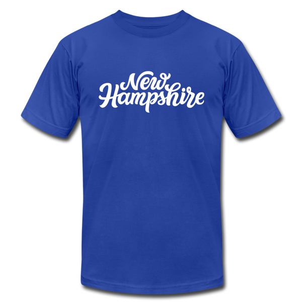 New Hampshire T-Shirt - Hand Lettered Unisex New Hampshire T Shirt - royal blue