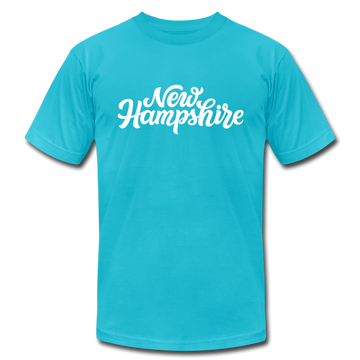 New Hampshire T-Shirt - Hand Lettered Unisex New Hampshire T Shirt - turquoise