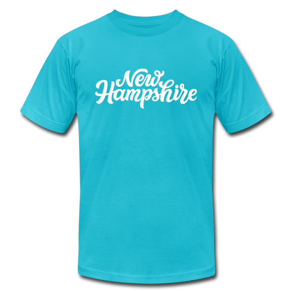 New Hampshire T-Shirt - Hand Lettered Unisex New Hampshire T Shirt - turquoise