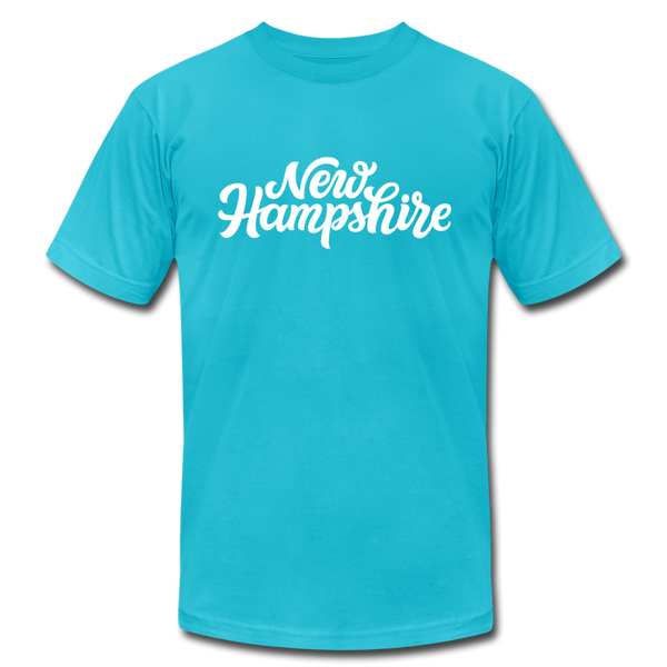 New Hampshire T-Shirt - Hand Lettered Unisex New Hampshire T Shirt - turquoise