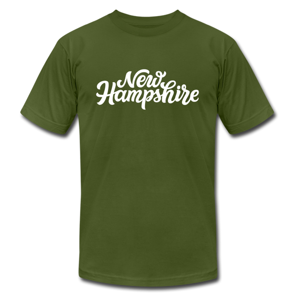 New Hampshire T-Shirt - Hand Lettered Unisex New Hampshire T Shirt - olive