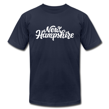 New Hampshire T-Shirt - Hand Lettered Unisex New Hampshire T Shirt - navy
