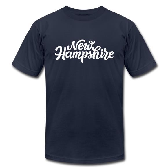New Hampshire T-Shirt - Hand Lettered Unisex New Hampshire T Shirt - navy