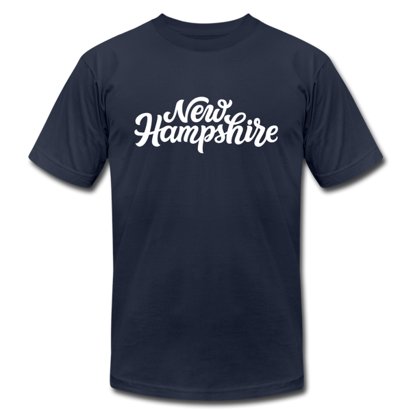 New Hampshire T-Shirt - Hand Lettered Unisex New Hampshire T Shirt - navy