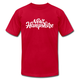 New Hampshire T-Shirt - Hand Lettered Unisex New Hampshire T Shirt - red