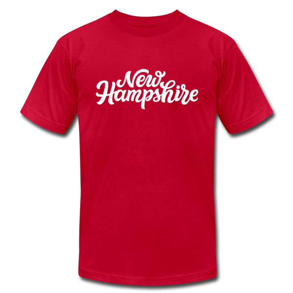 New Hampshire T-Shirt - Hand Lettered Unisex New Hampshire T Shirt - red