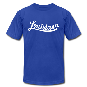 Louisiana T-Shirt - Hand Lettered Unisex Louisiana T Shirt - royal blue