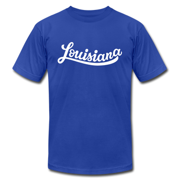 Louisiana T-Shirt - Hand Lettered Unisex Louisiana T Shirt - royal blue