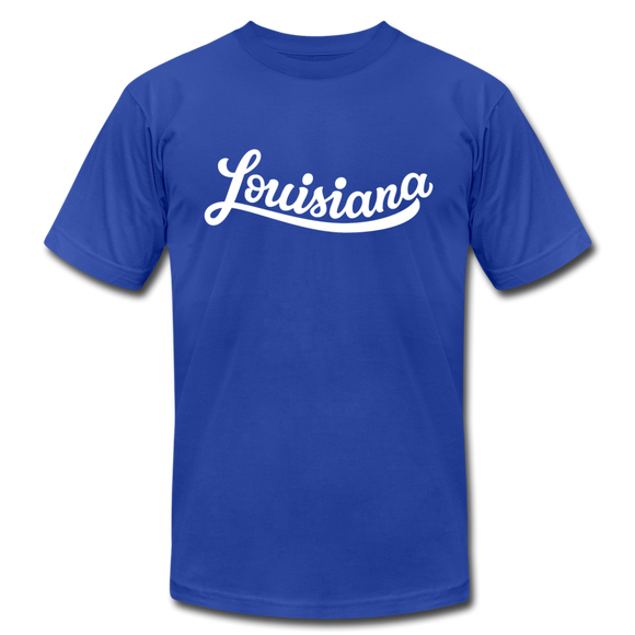 Louisiana T-Shirt - Hand Lettered Unisex Louisiana T Shirt - royal blue