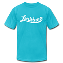 Louisiana T-Shirt - Hand Lettered Unisex Louisiana T Shirt - turquoise
