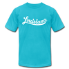 Louisiana T-Shirt - Hand Lettered Unisex Louisiana T Shirt - turquoise