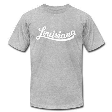 Louisiana T-Shirt - Hand Lettered Unisex Louisiana T Shirt - heather gray
