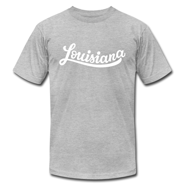 Louisiana T-Shirt - Hand Lettered Unisex Louisiana T Shirt - heather gray