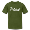 Louisiana T-Shirt - Hand Lettered Unisex Louisiana T Shirt - olive