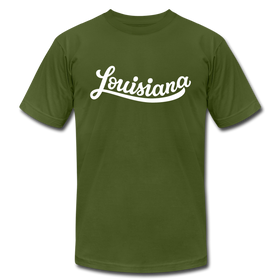 Louisiana T-Shirt - Hand Lettered Unisex Louisiana T Shirt - olive