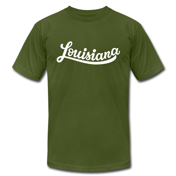 Louisiana T-Shirt - Hand Lettered Unisex Louisiana T Shirt - olive