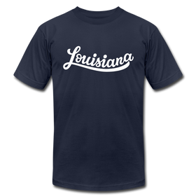 Louisiana T-Shirt - Hand Lettered Unisex Louisiana T Shirt - navy