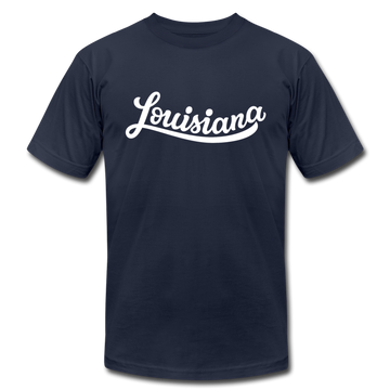 Louisiana T-Shirt - Hand Lettered Unisex Louisiana T Shirt - navy
