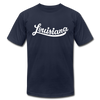 Louisiana T-Shirt - Hand Lettered Unisex Louisiana T Shirt - navy