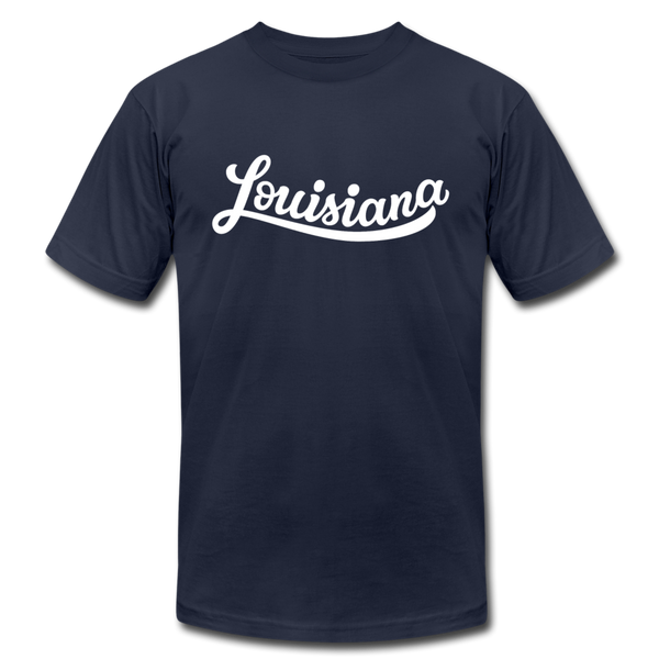 Louisiana T-Shirt - Hand Lettered Unisex Louisiana T Shirt - navy