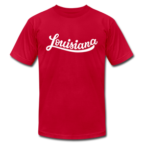 Louisiana T-Shirt - Hand Lettered Unisex Louisiana T Shirt - red