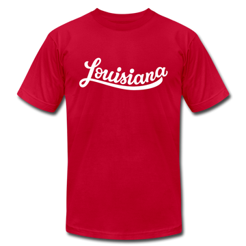 Louisiana T-Shirt - Hand Lettered Unisex Louisiana T Shirt - red