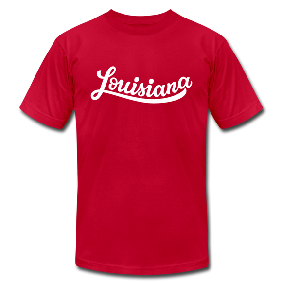 Louisiana T-Shirt - Hand Lettered Unisex Louisiana T Shirt - red