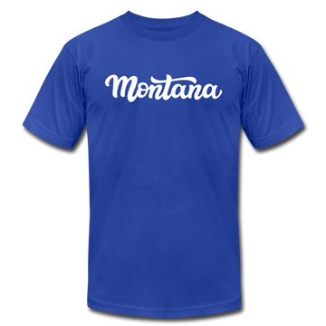 Montana T-Shirt - Hand Lettered Unisex Montana T Shirt - royal blue